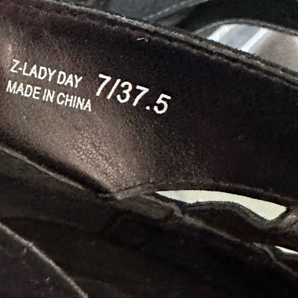 CL Gladiator Heels Suede Ankle Bootie ZLady Cutout Lace-Up Size 7 - Picture 15 of 16